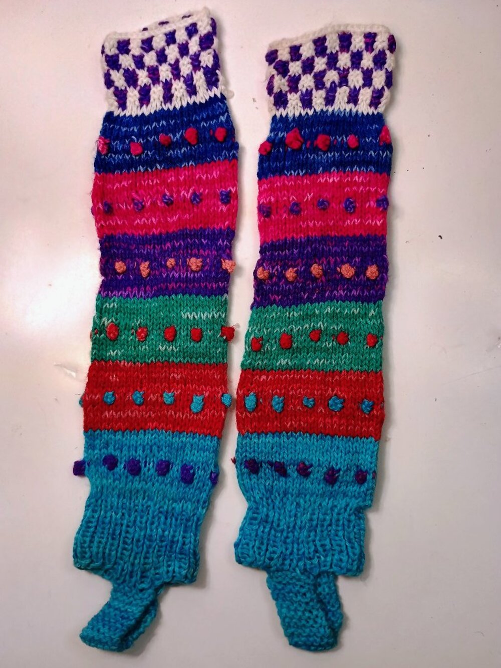 Handmade Wool Booties Warmers Multicolor Andean Cusco Winter